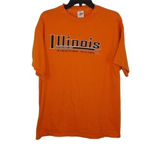 Delta Pro Weight Large Orange Fighting Illini Basketball Illinois Graphic Tee T-